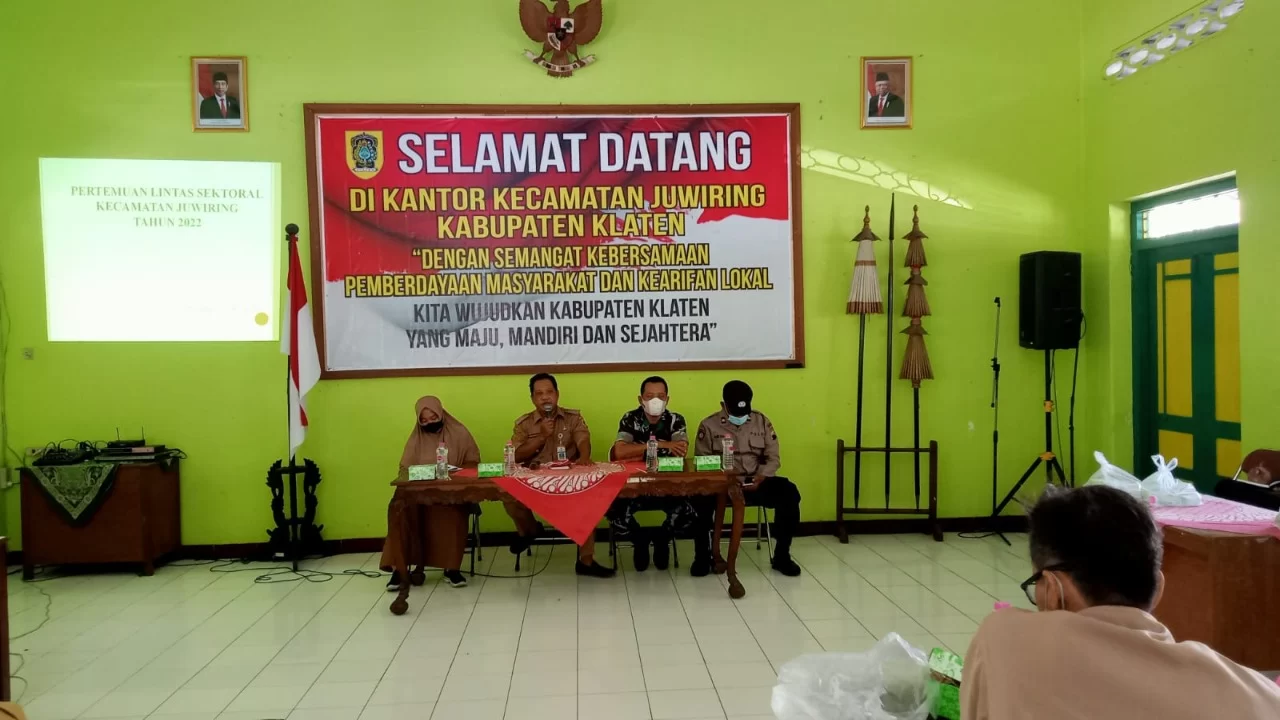 Bati Tuud Koramil Juwiring Hadiri Rakor Lintas Sektoral Tingkat Kecamatan