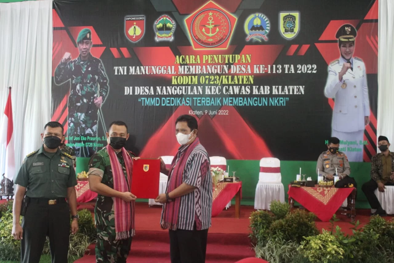 Dandim Klaten Resmi Tutup TMMD Reg 113