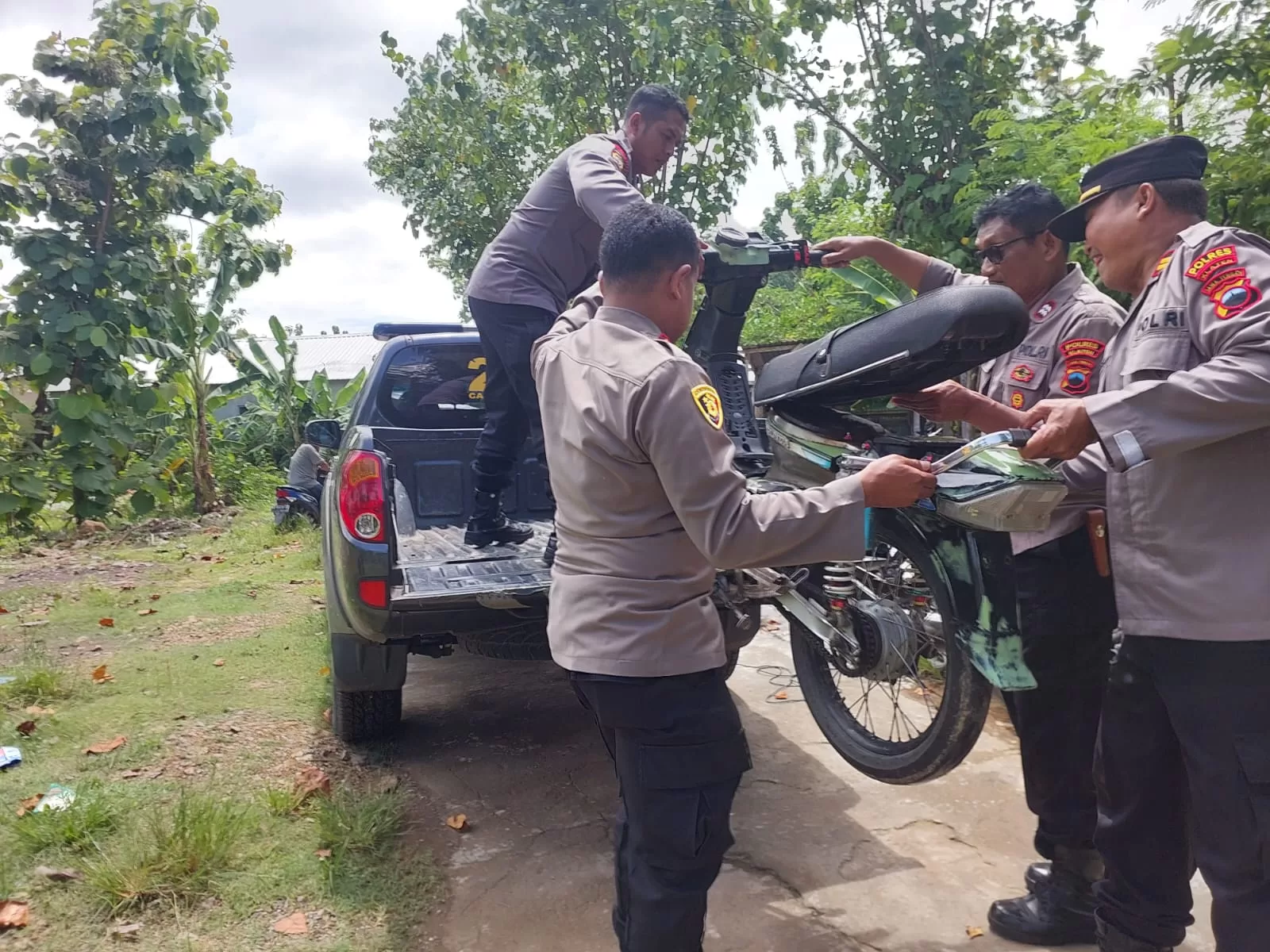 Tanggapi Keluhan Warga di Medsos, Polsek Cawas Sidak Motor Pelajar